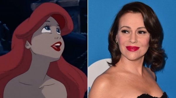 Ariel from The Little Mermaid and Alyssa Milano